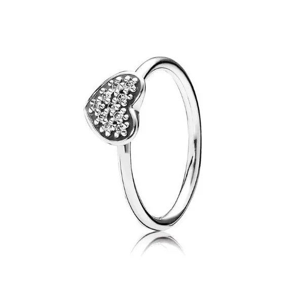 Pandora Sterling Silver Clear Pave Heart Ring Tipton's Fine Jewelry Lawton, OK