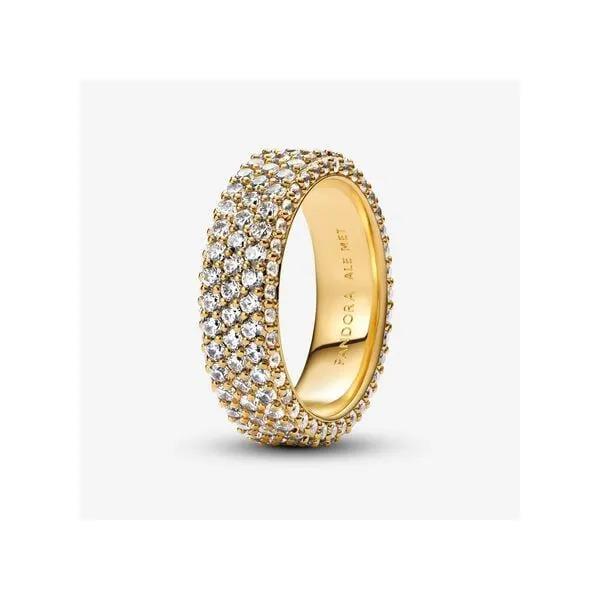 Platinum Pandora Timeless Pave Triple-row Ring Tipton's Fine Jewelry Lawton, OK