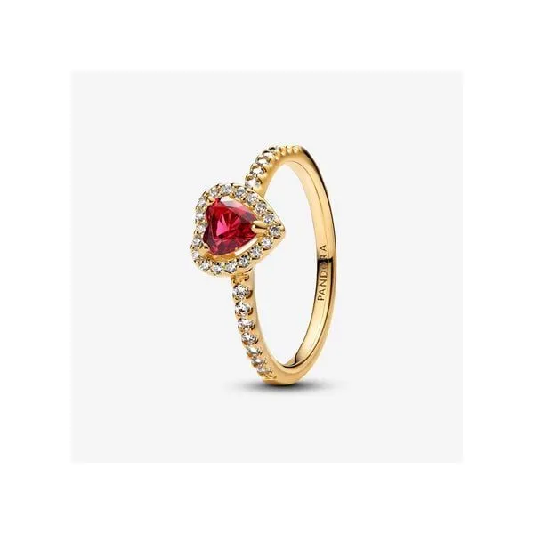 Platinum Pandora Elevated Heart Ring Tipton's Fine Jewelry Lawton, OK