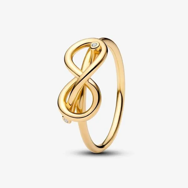 Gold Plated Pandora Infinity Knot Ring Tipton's Fine Jewelry Lawton, OK
