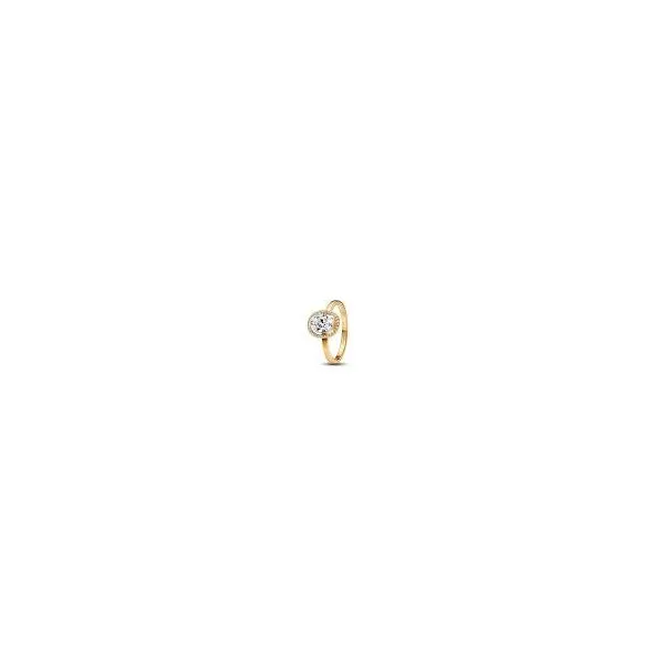 Gold Plated Pandora Oval Sparkling Halo Ring Tipton's Fine Jewelry Lawton, OK