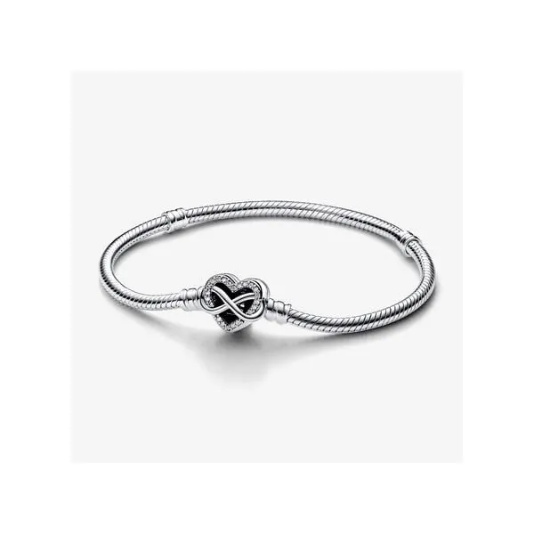 Sterling Silver Pandora Infinity Heart Clasp Bracelet Tipton's Fine Jewelry Lawton, OK