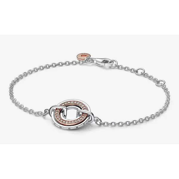 Pandora Signature Two Two-tone Logo and Pave Chain Bracelet Tipton's Fine Jewelry Lawton, OK