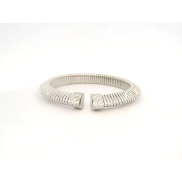 Gold Plated Cuff with White Sapphires Tipton's Fine Jewelry Lawton, OK
