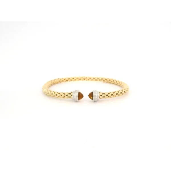 Italian Gold Plated Citrine Bangle Tipton's Fine Jewelry Lawton, OK