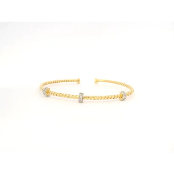 Gold Plated White Sapphire Bangle Tipton's Fine Jewelry Lawton, OK