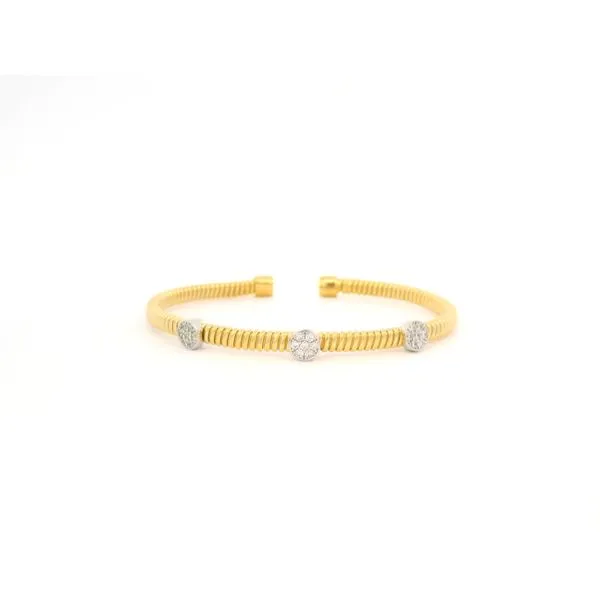 Gold Plated White Sapphire Bangle Tipton's Fine Jewelry Lawton, OK