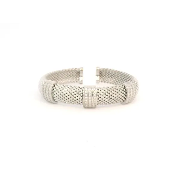 Italian Gold Plated White Sapphire Cuff Tipton's Fine Jewelry Lawton, OK