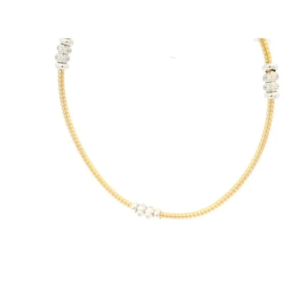 Italian Gold Plated White Sapphire Necklace Tipton's Fine Jewelry Lawton, OK