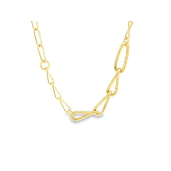 Italian Gold Plated Paper Clip Necklace Tipton's Fine Jewelry Lawton, OK