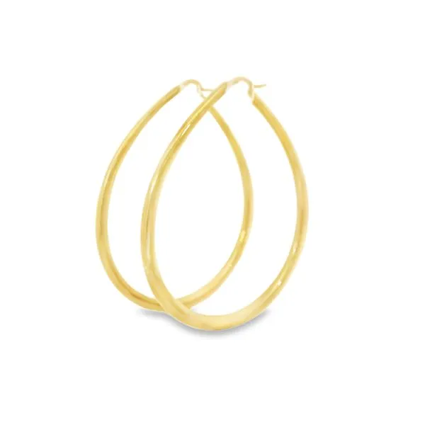 Italian Gold Plated Large Hoop Earrings Tipton's Fine Jewelry Lawton, OK