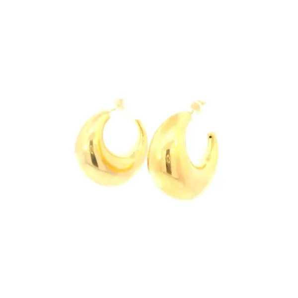 Italian Gold Plated Seashell Hoop Earrings Tipton's Fine Jewelry Lawton, OK