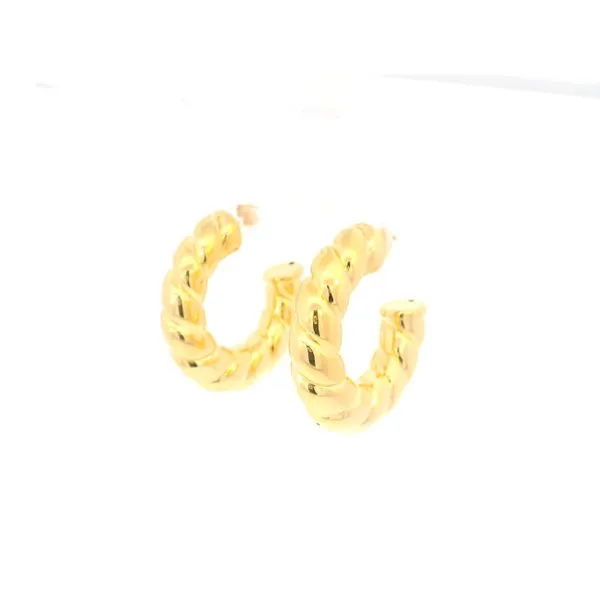 Italian Gold Plated Hoop Earrings Tipton's Fine Jewelry Lawton, OK