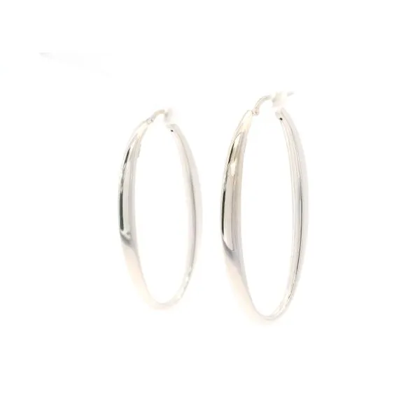 Italian Gold Plated Large Oval Hoop Earrings Tipton's Fine Jewelry Lawton, OK