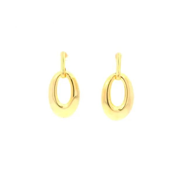 Italian Gold Plated Oval Earrings Tipton's Fine Jewelry Lawton, OK