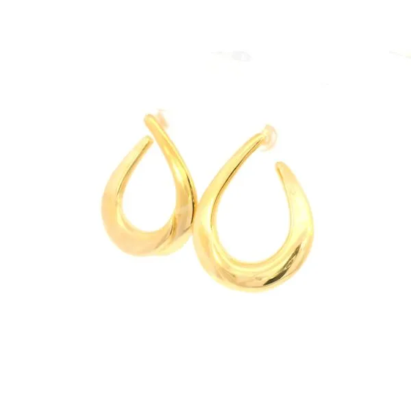 Italian Gold Plated Large Hoop Earrings Tipton's Fine Jewelry Lawton, OK
