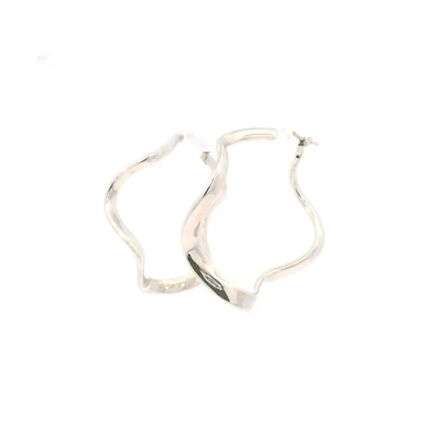 Italian Gold Plated Zig Zag Hoops Tipton's Fine Jewelry Lawton, OK