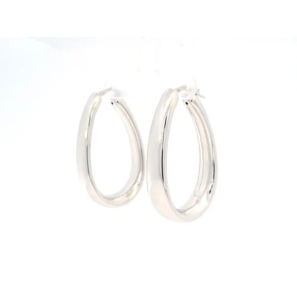 Italian Gold Plated Oval Hoop Earrings Tipton's Fine Jewelry Lawton, OK