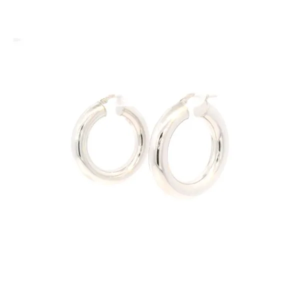 Italian Gold Plated Medium Hoop Earrings Tipton's Fine Jewelry Lawton, OK