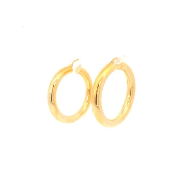 Italian Gold Plated Large Hoop Earrings Tipton's Fine Jewelry Lawton, OK