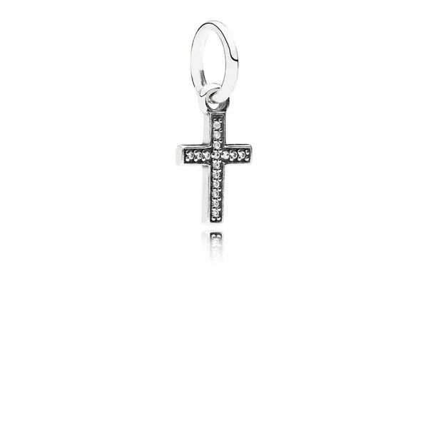 Sterling Silver Pandora Sparkling Cross Dangle Charm Tipton's Fine Jewelry Lawton, OK