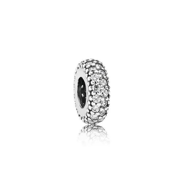 Sterling Silver Pandora Clear Sparkle Spacer Charm Tipton's Fine Jewelry Lawton, OK