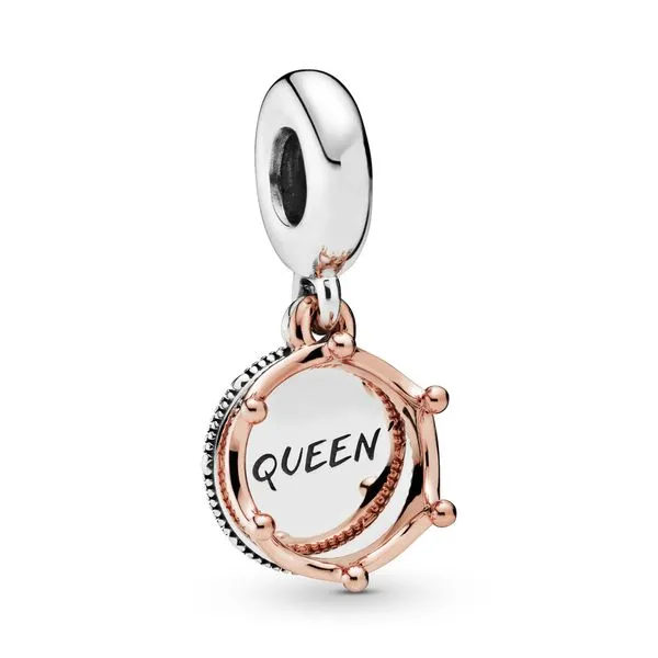 Sterling Silver and Rose Gold Plated Queen Pandora Charm Tipton's Fine Jewelry Lawton, OK