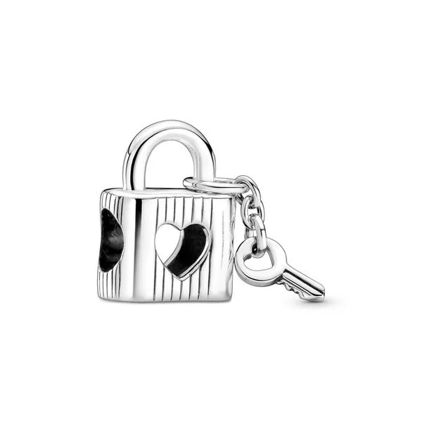 Pandora Sterling Silver Padlock and Heart Key Charm Tipton's Fine Jewelry Lawton, OK