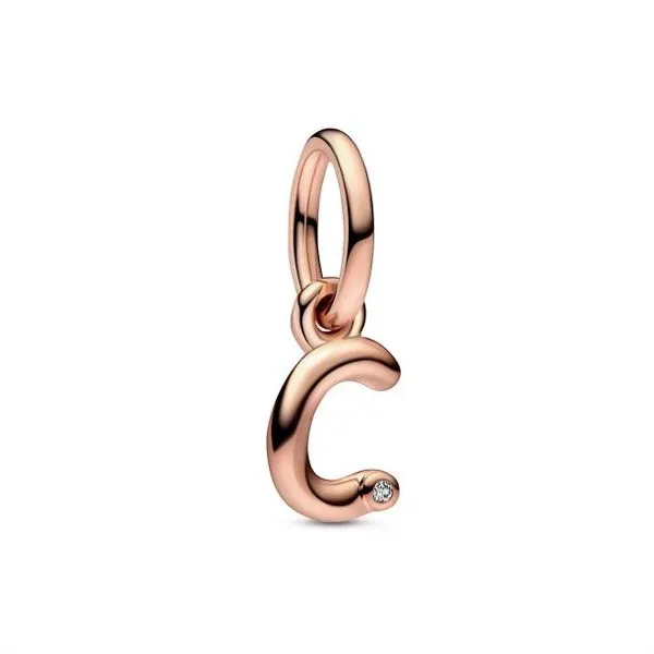 Pandora Letter C Script Alphabet Dangle Charm Tipton's Fine Jewelry Lawton, OK