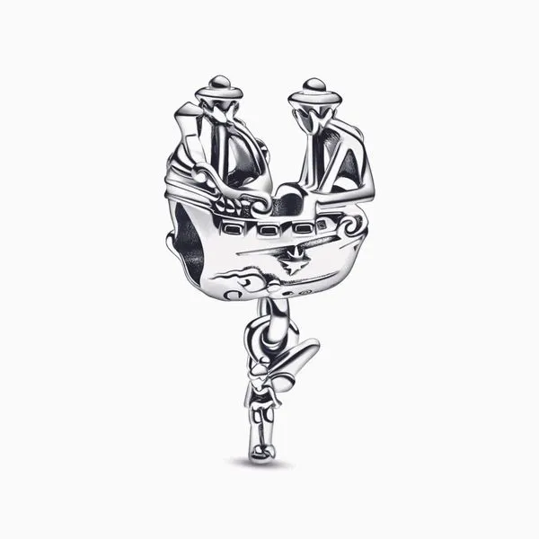 Pandora Sterling Silver Disney Tinker Bell & Captain Hook's Pirate Ship Charm Tipton's Fine Jewelry Lawton, OK