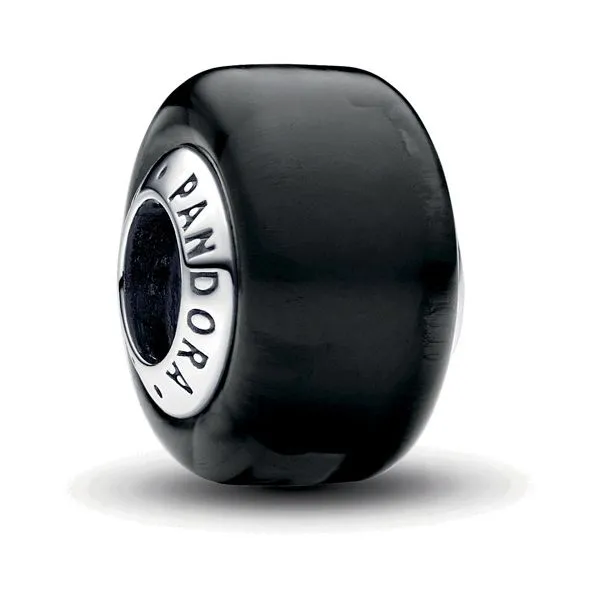 Pandora Sterling Silver Black Mini Murano Glass Charm Tipton's Fine Jewelry Lawton, OK