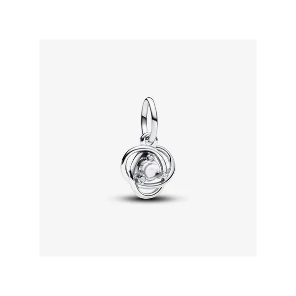 Pandora April Clear Eternity Circle Dangle Charm Tipton's Fine Jewelry Lawton, OK
