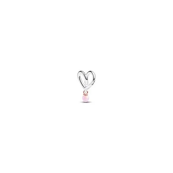 Platinum Two-tone Wrapped Heart Charm Tipton's Fine Jewelry Lawton, OK