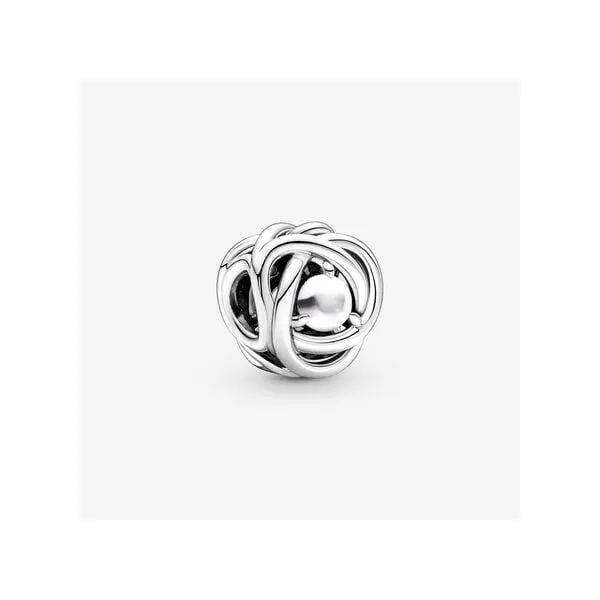 June White Mother of Pearl Eternity Circle Charm Tipton's Fine Jewelry Lawton, OK