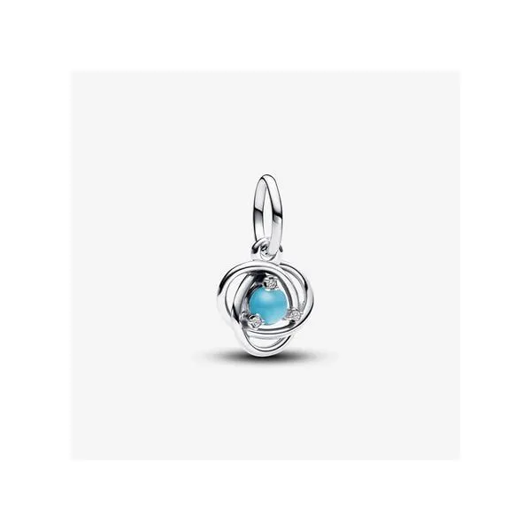 December Turquoise Blue Eternity Circle Dangle Charm Tipton's Fine Jewelry Lawton, OK