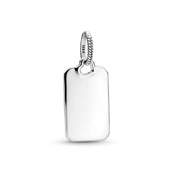 Sterling Silver Pandora Rectangle Tag Pendant Tipton's Fine Jewelry Lawton, OK