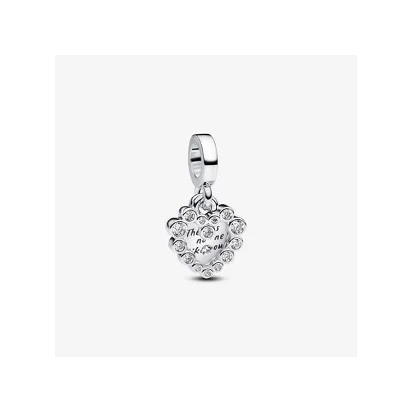 Pandora Sparkling Heart Double Dangle Charm Tipton's Fine Jewelry Lawton, OK