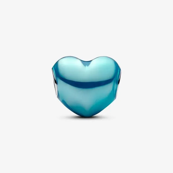 Pandora Metallic Sky Blue Heart Charm Tipton's Fine Jewelry Lawton, OK