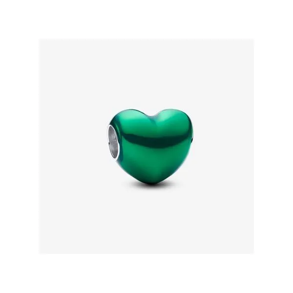 Pandora Metallic Green Heart Charm Tipton's Fine Jewelry Lawton, OK