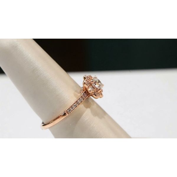 Scallop Halo Engagement Ring Image 2 Timmreck & McNicol Jewelers McMinnville, OR