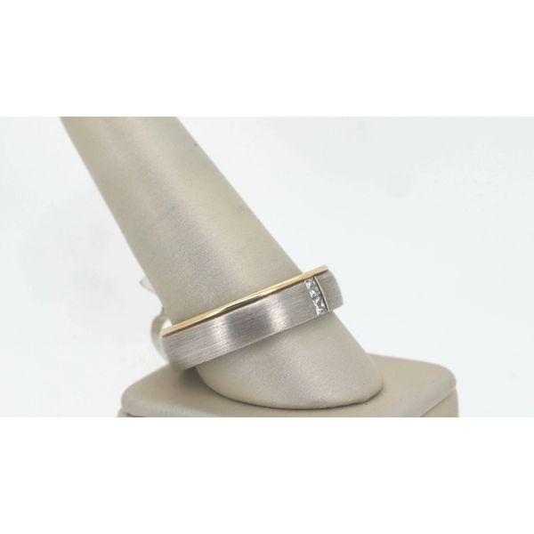 Two-Toned Diamond Wedding Band Image 2 Timmreck & McNicol Jewelers McMinnville, OR