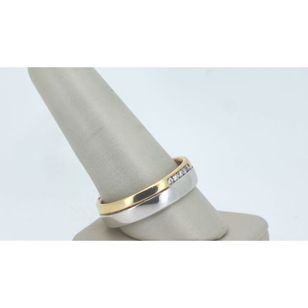 Two-Tone Diamond Wedding Band Image 2 Timmreck & McNicol Jewelers McMinnville, OR