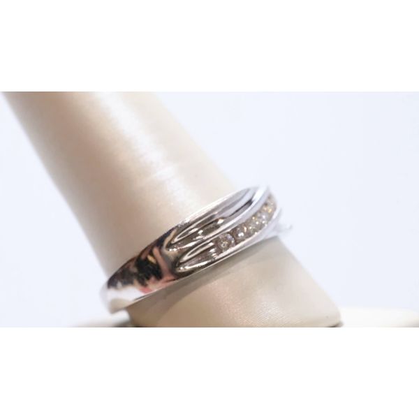 Wave Diamond Wedding Band Image 2 Timmreck & McNicol Jewelers McMinnville, OR