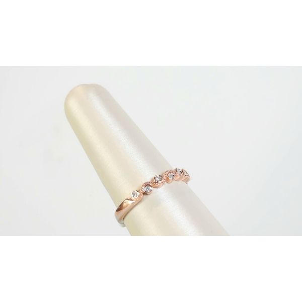 Rose Gold & Diamond Band Image 2 Timmreck & McNicol Jewelers McMinnville, OR