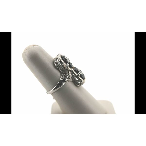 Onyx & Diamond Estate Ring Image 2 Timmreck & McNicol Jewelers McMinnville, OR