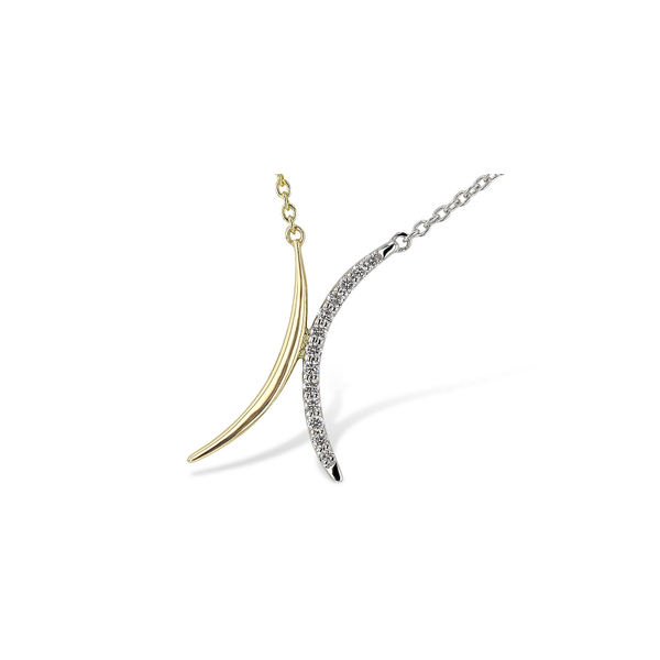 Two-Tone Freeform Diamond Necklace Timmreck & McNicol Jewelers McMinnville, OR