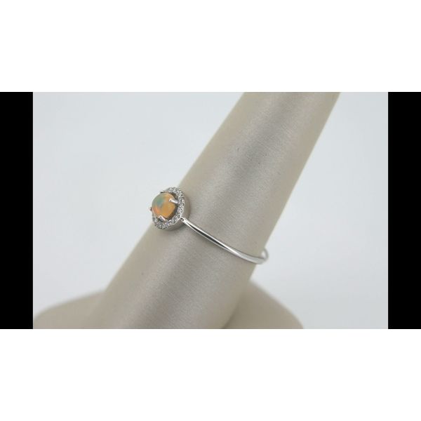 Opal Halo Ring Image 2 Timmreck & McNicol Jewelers McMinnville, OR