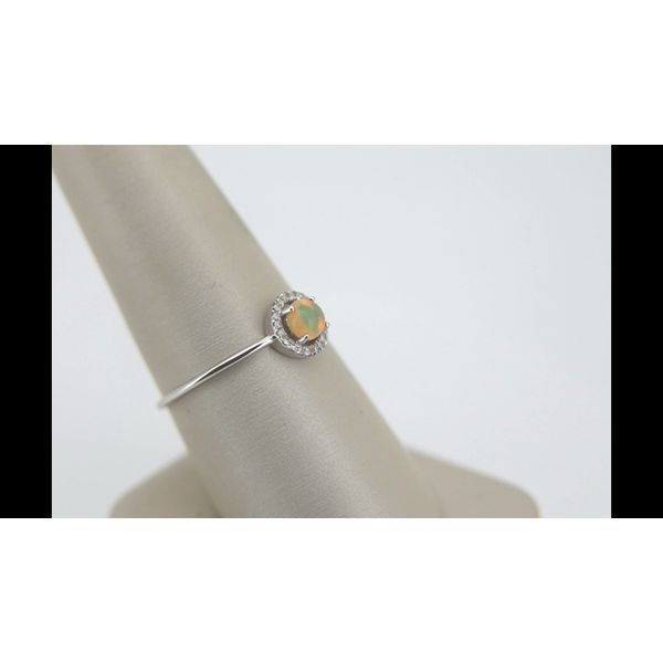 Opal Halo Ring Image 3 Timmreck & McNicol Jewelers McMinnville, OR