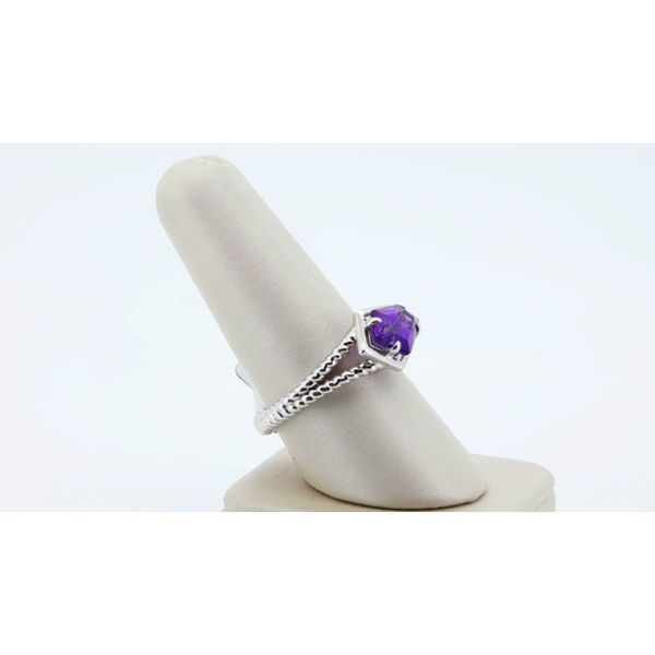 Geometric Amethyst Ring Image 2 Timmreck & McNicol Jewelers McMinnville, OR