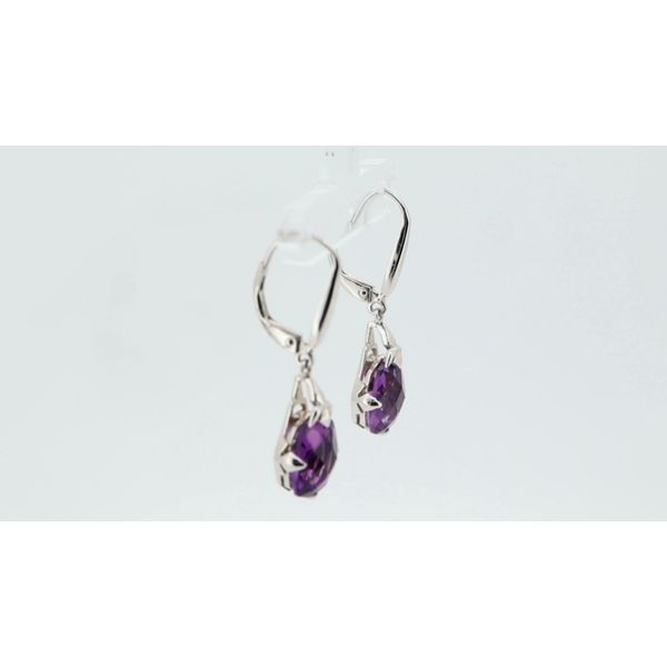 Amethyst Dangle Earrings Image 2 Timmreck & McNicol Jewelers McMinnville, OR